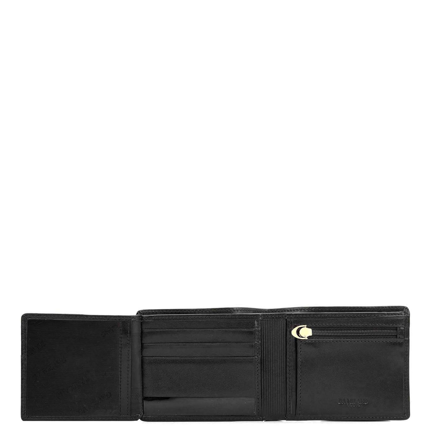 Black Bifold Leather Mens Wallet