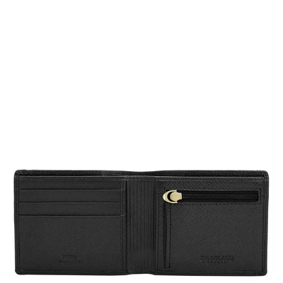 Black Bifold Leather Mens Wallet