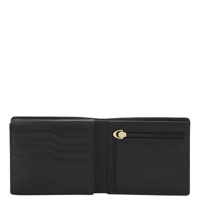 Black Bifold Leather Mens Wallet