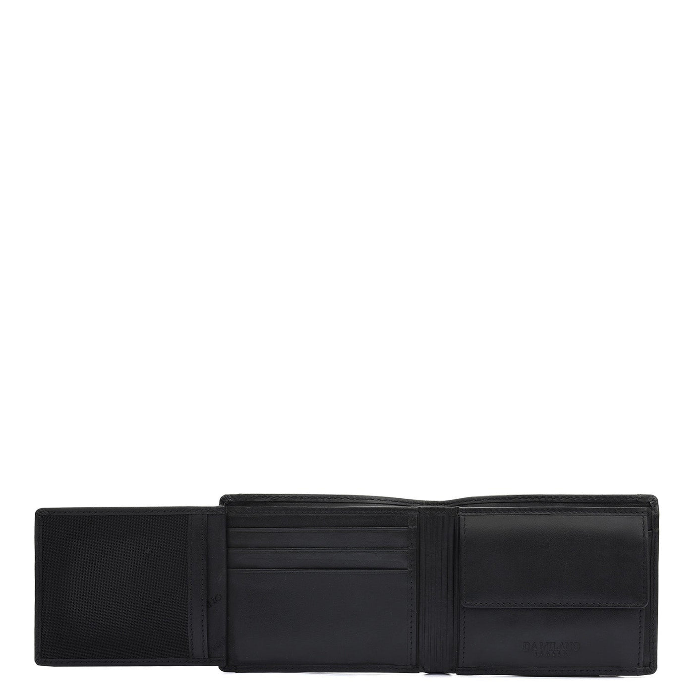 Black Bifold Leather Mens Wallet