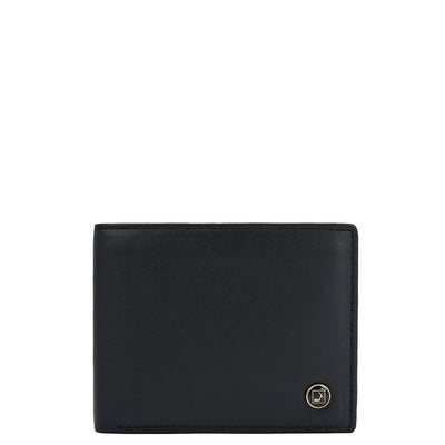 Black Bifold Leather Mens Wallet