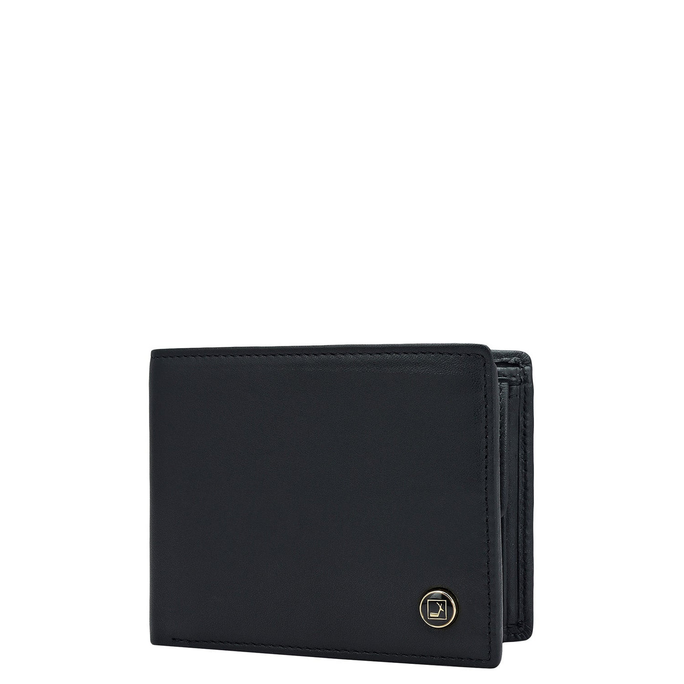 Black Bifold Leather Mens Wallet