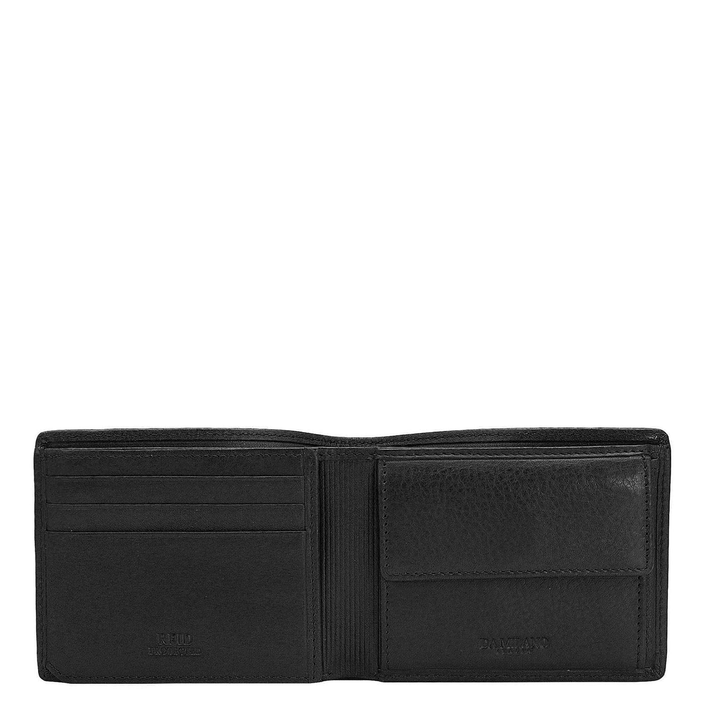 Black Bifold Leather Mens Wallet