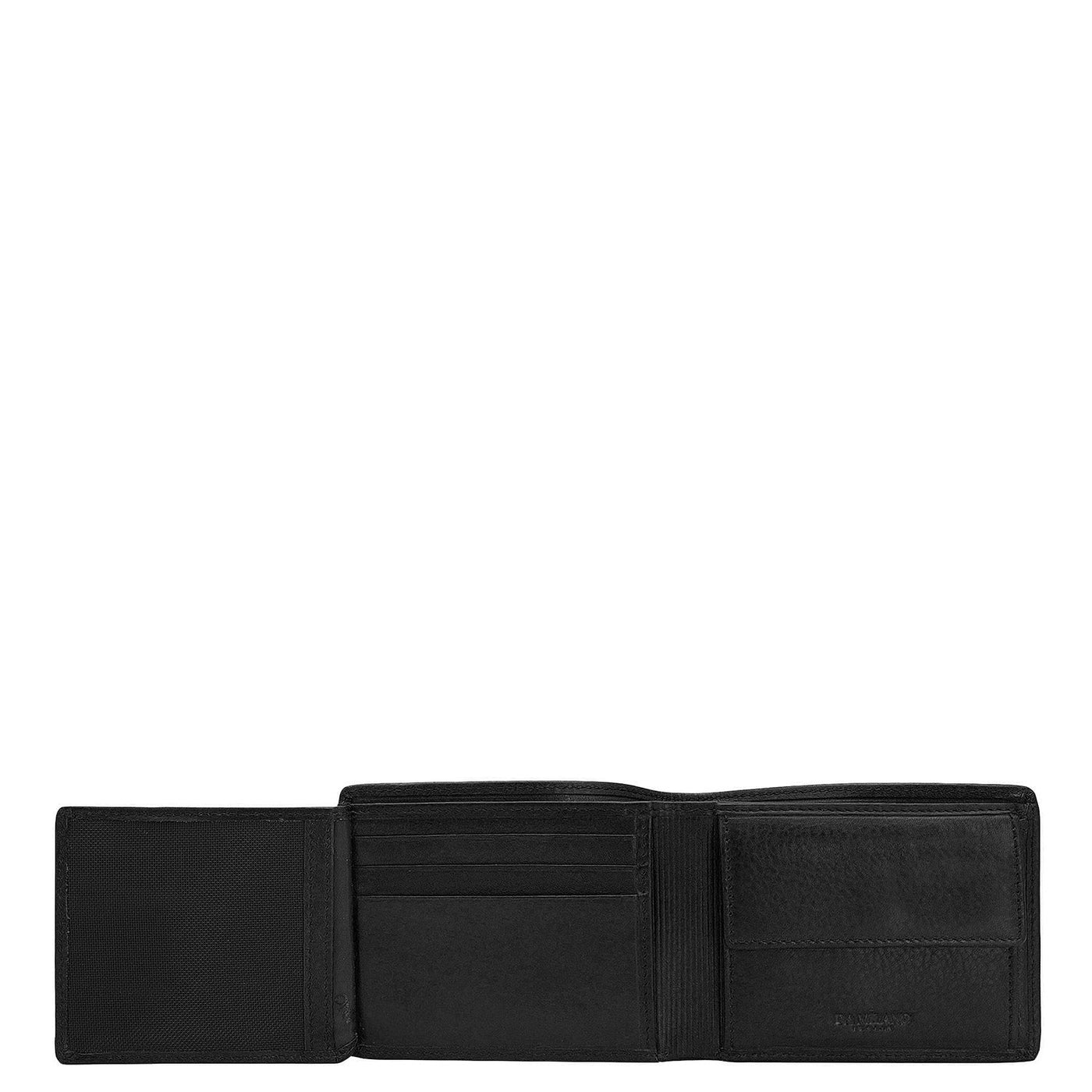 Black Bifold Leather Mens Wallet