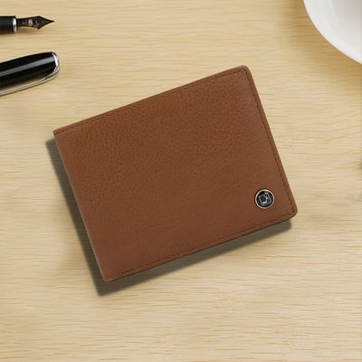 Cognac Bifold Leather Mens Wallet