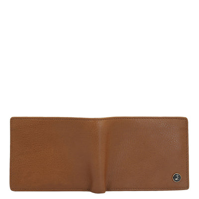 Cognac Bifold Leather Mens Wallet