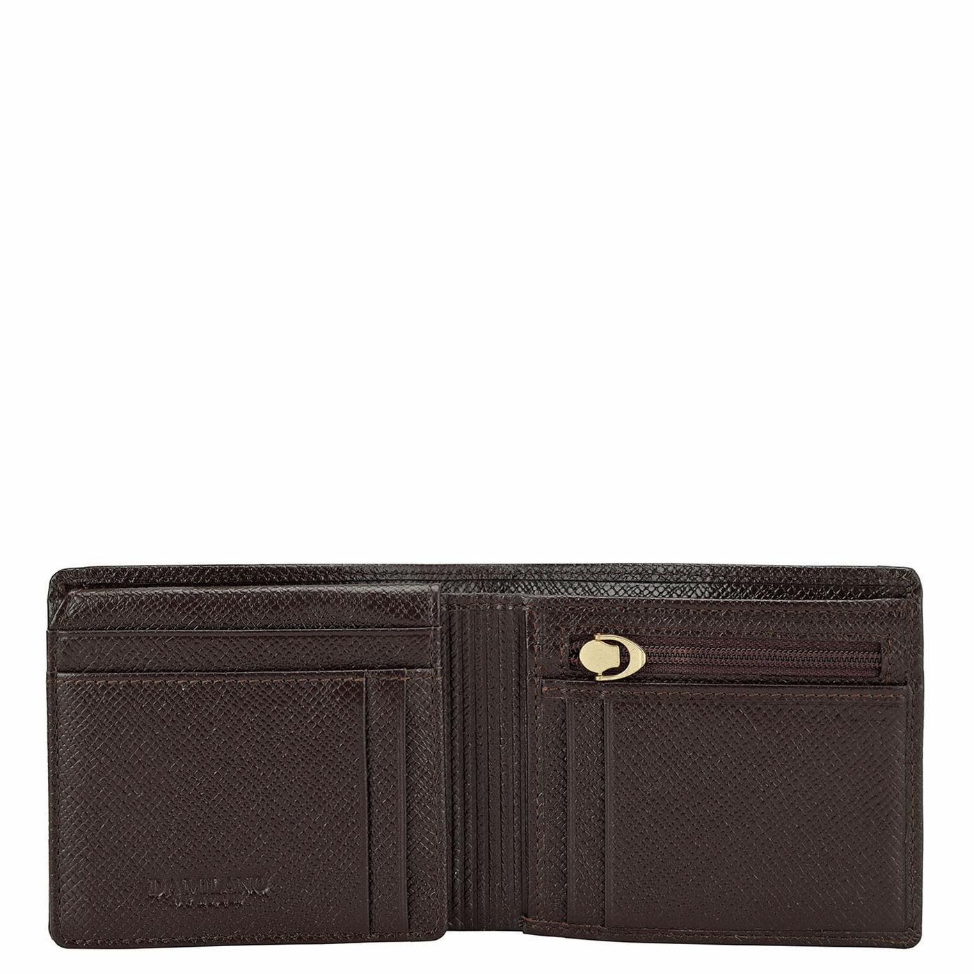 Croco Leather Mens Wallet - Brown