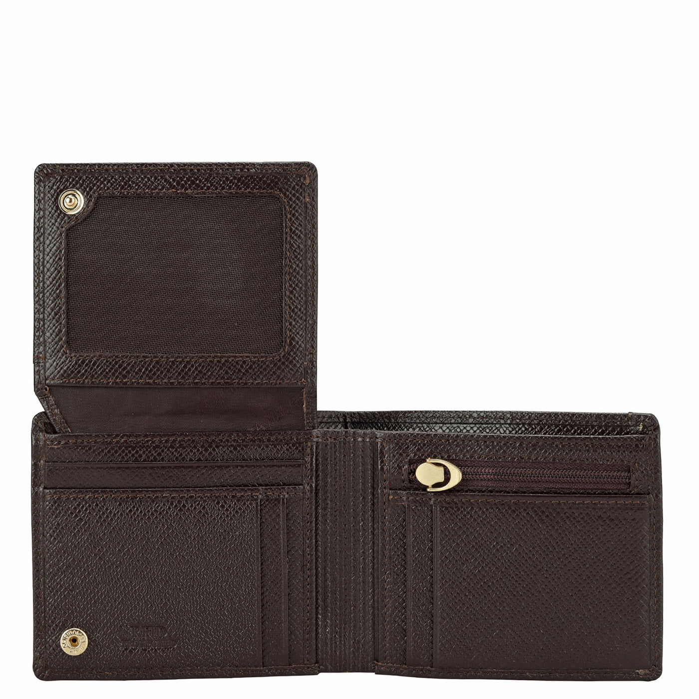 Croco Leather Mens Wallet - Brown