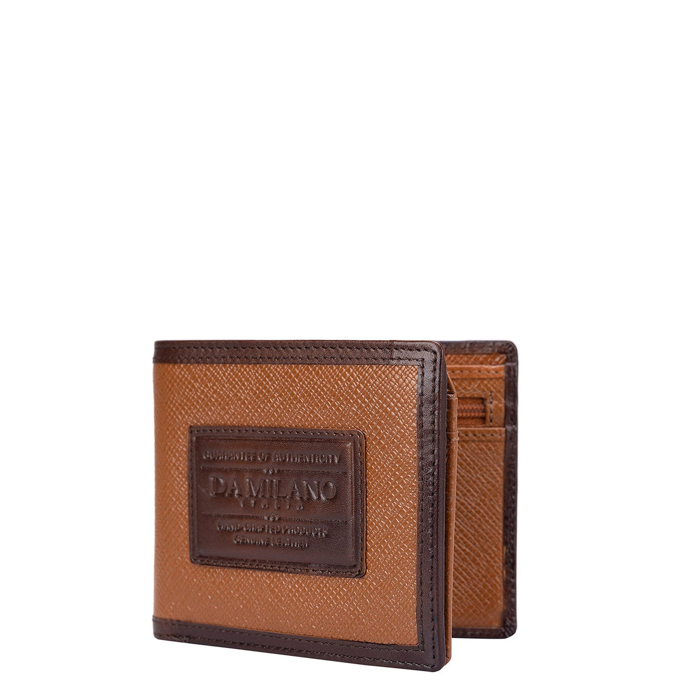 Cognac Bifold Leather Mens Wallet