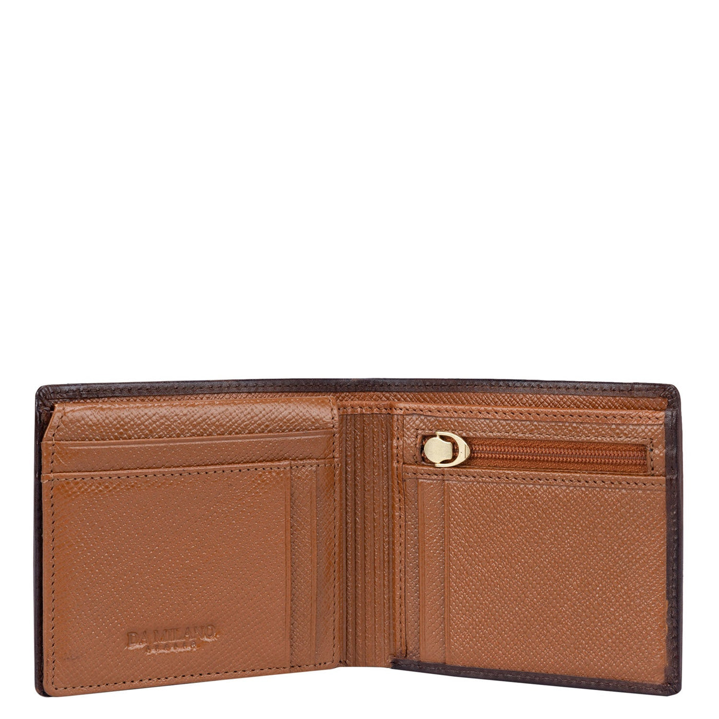 Cognac Bifold Leather Mens Wallet