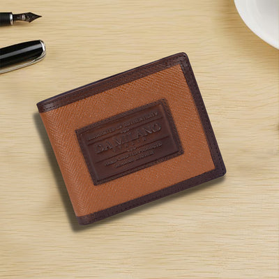 Cognac Bifold Leather Mens Wallet