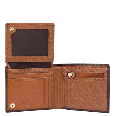 Cognac Bifold Leather Mens Wallet