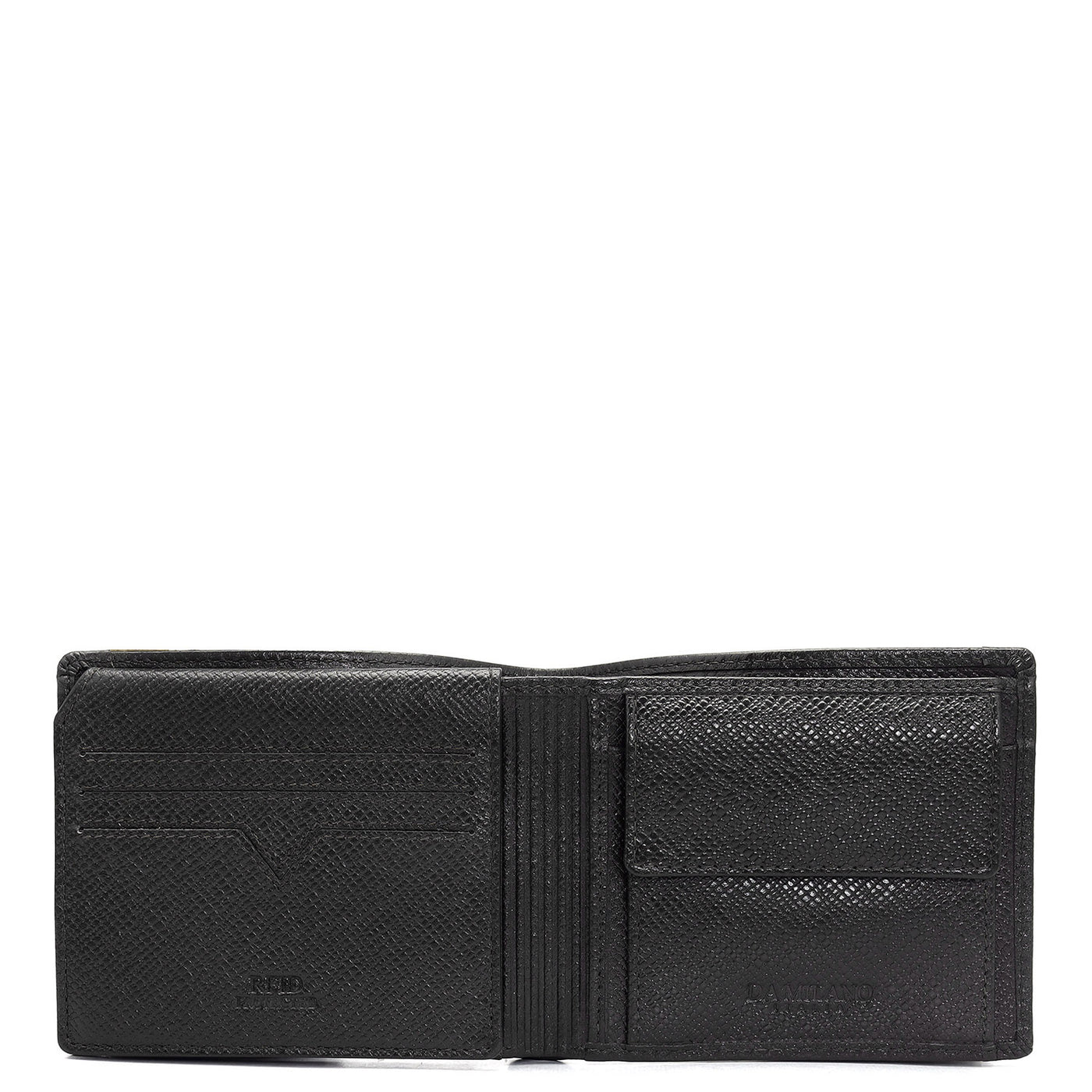 Black Bifold Leather Mens Wallet