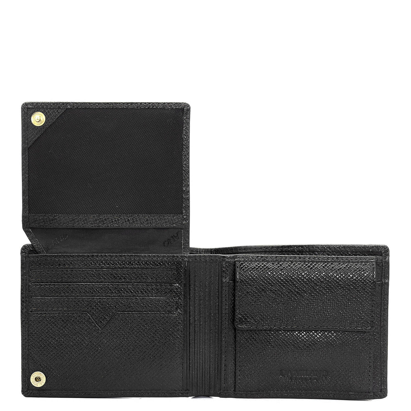 Black Bifold Leather Mens Wallet