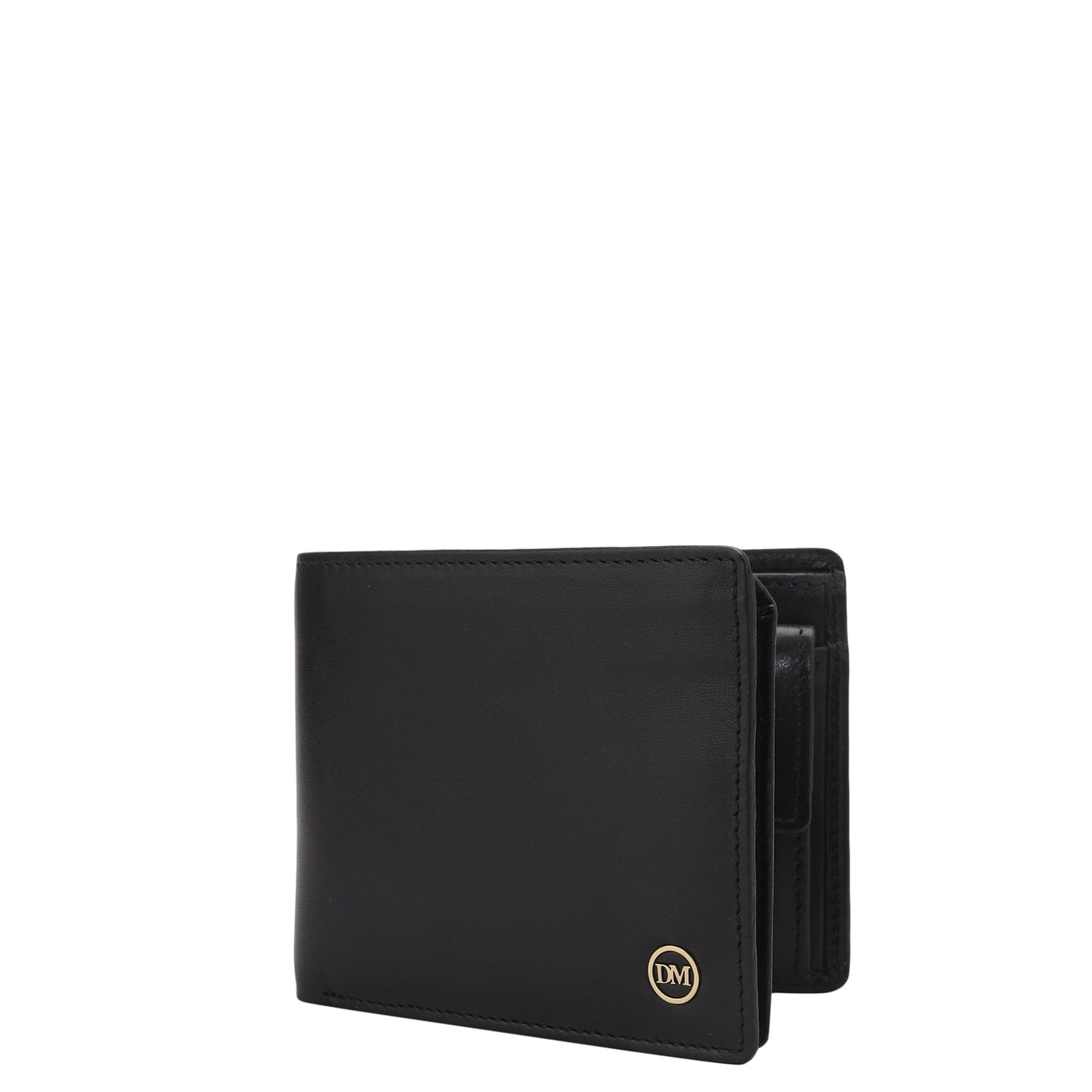 Black Bifold Leather Mens Wallet