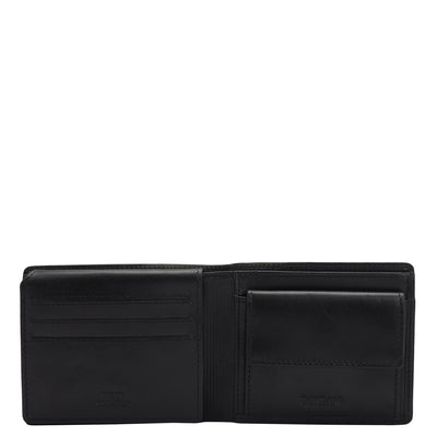 Black Bifold Leather Mens Wallet