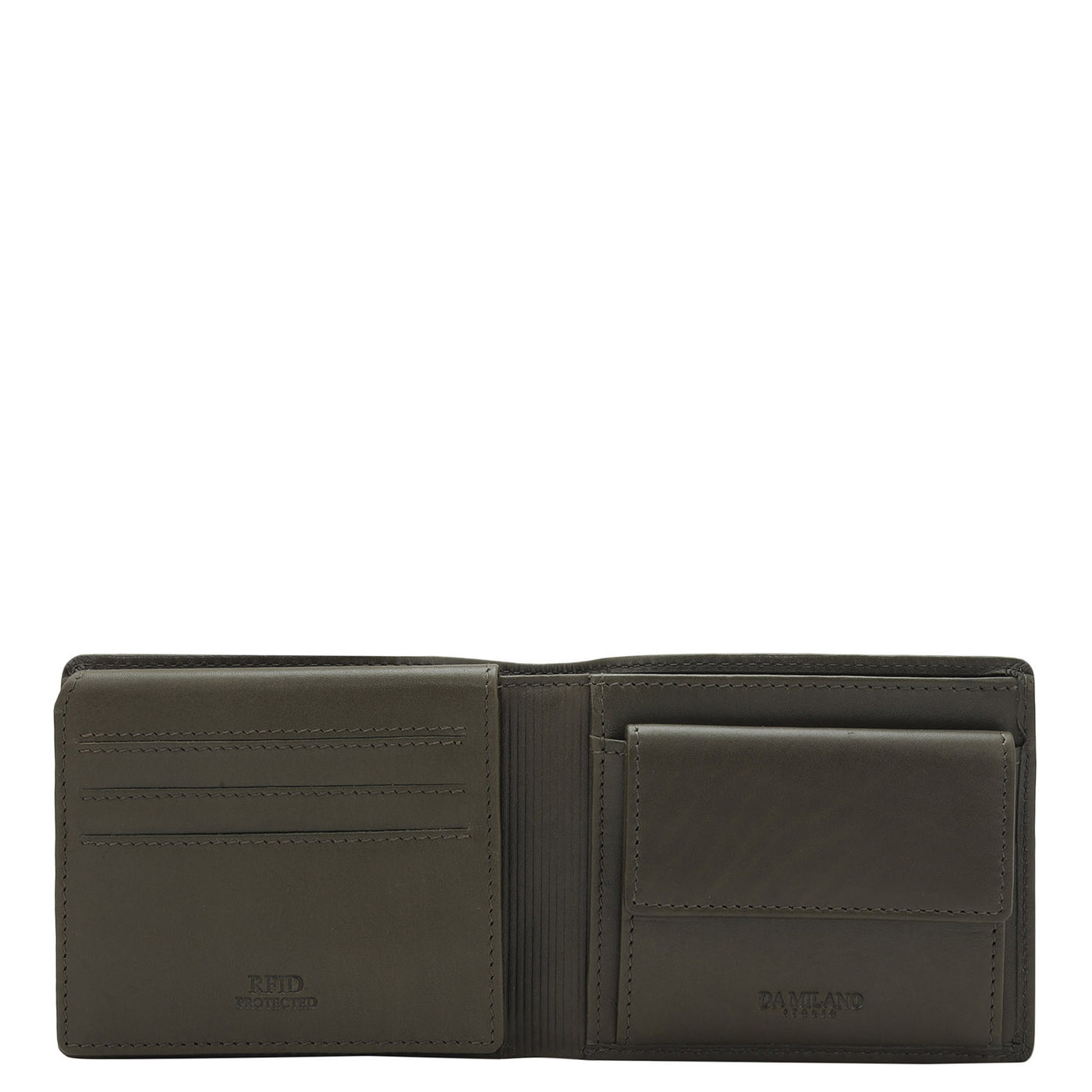 Olive Bifold Leather Mens Wallet