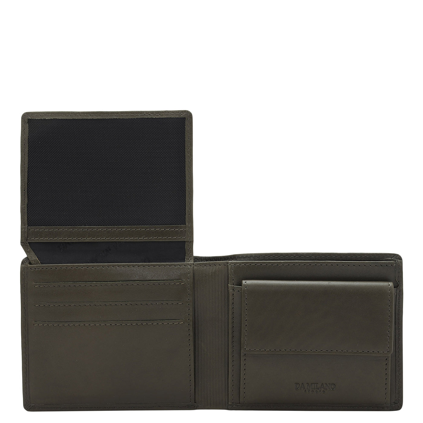 Olive Bifold Leather Mens Wallet