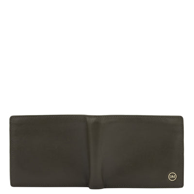 Olive Bifold Leather Mens Wallet