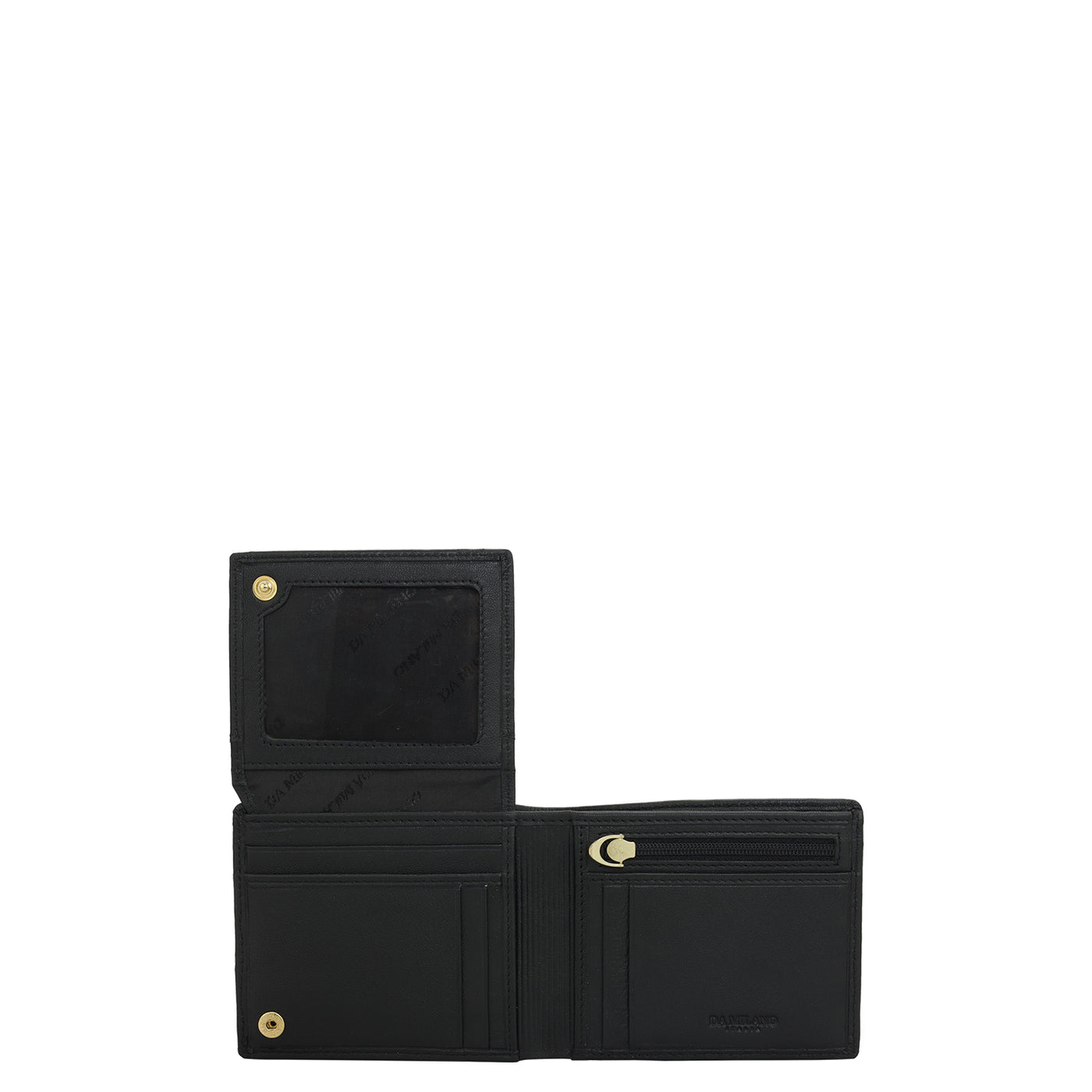 Black Bifold Leather Mens Wallet