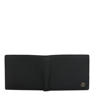 Black Bifold Leather Mens Wallet