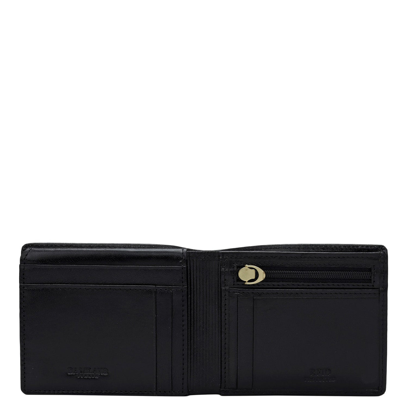 Black Bifold Leather Mens Wallet