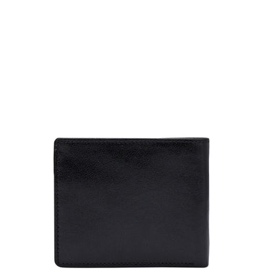 Black Bifold Leather Mens Wallet