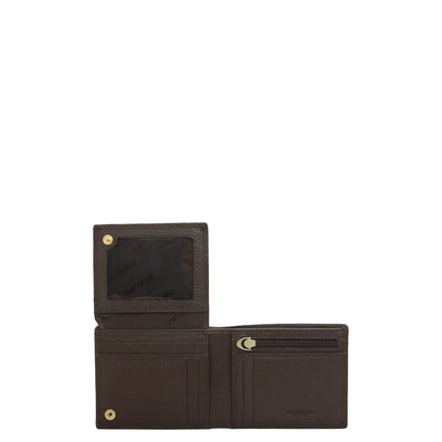 Chocolate Bifold Leather Mens Wallet