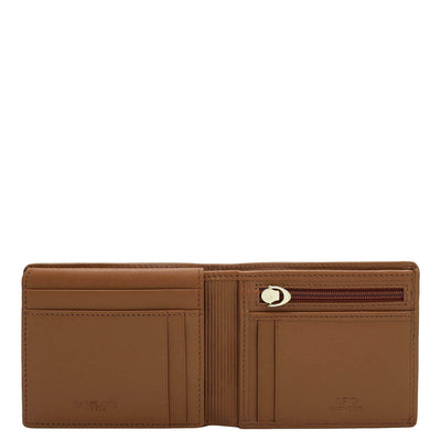 Cognac Bifold Leather Mens Wallet