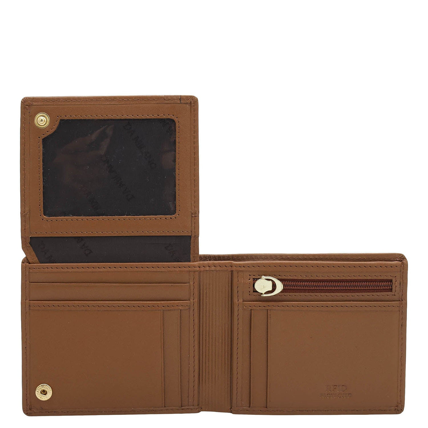 Cognac Bifold Leather Mens Wallet