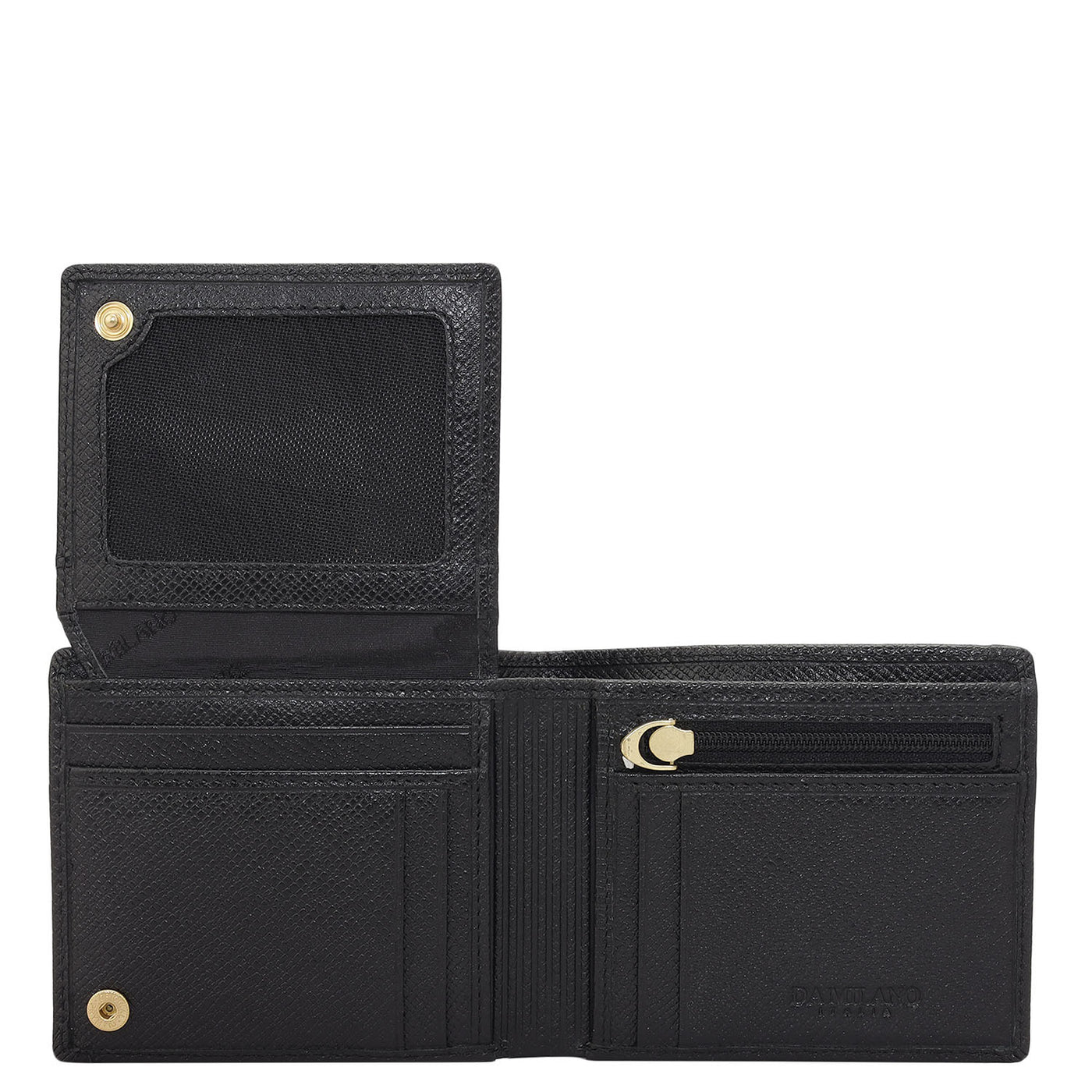 Black Bifold Leather Mens Wallet