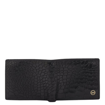 Black Bifold Leather Mens Wallet