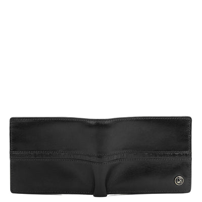 Black Bifold Leather Mens Wallet