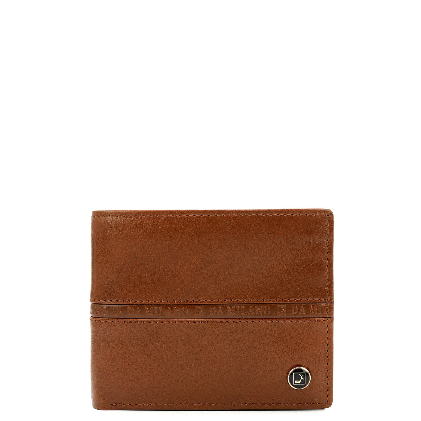 Cognac Bifold Leather Mens Wallet