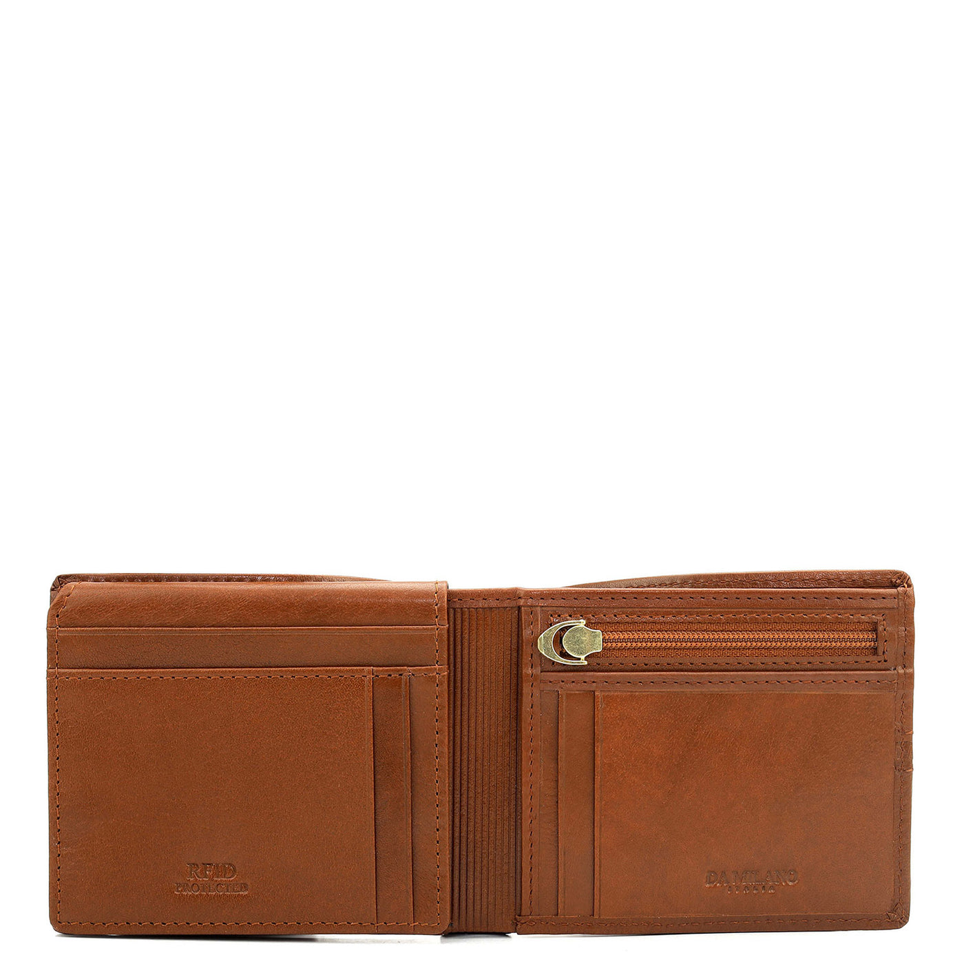 Cognac Bifold Leather Mens Wallet