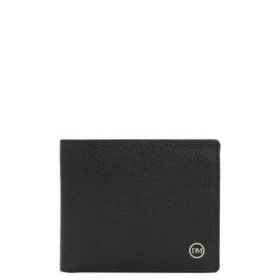 Black Bifold Leather Mens Wallet