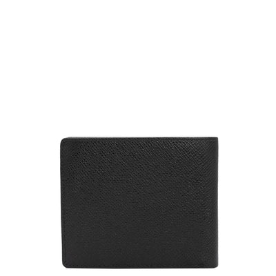 Black Bifold Leather Mens Wallet