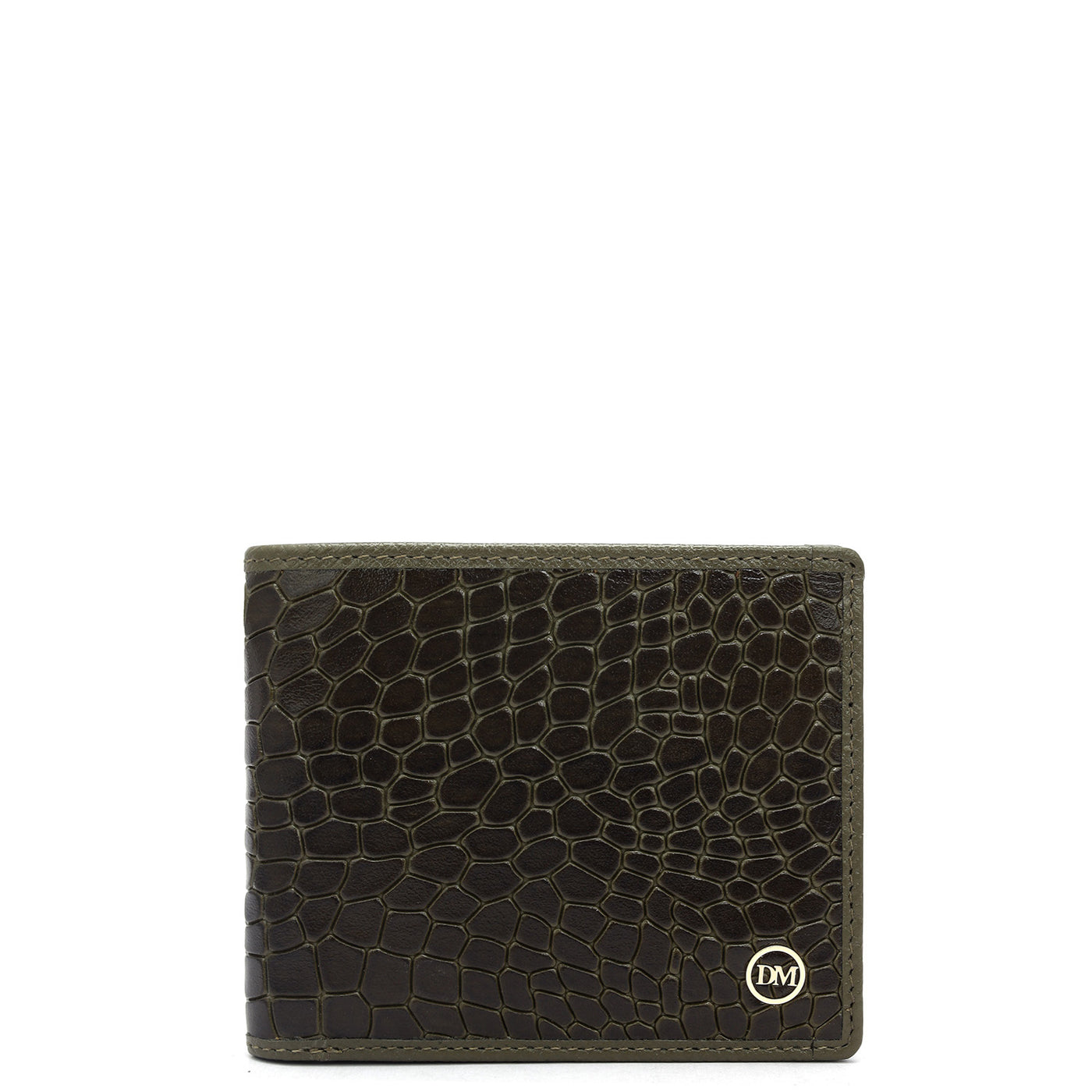 Green Bifold Leather Mens Wallet