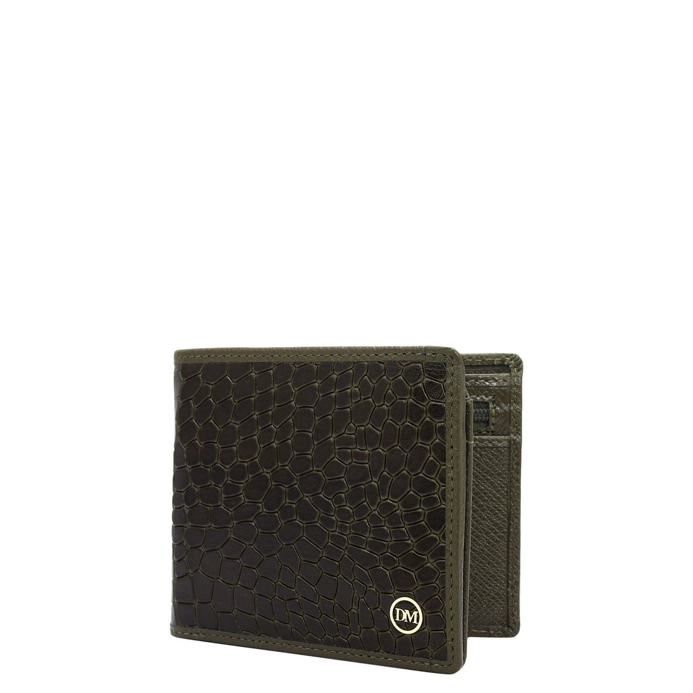 Green Bifold Leather Mens Wallet