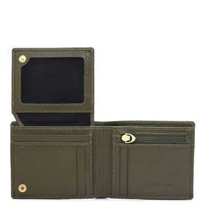 Green Bifold Leather Mens Wallet