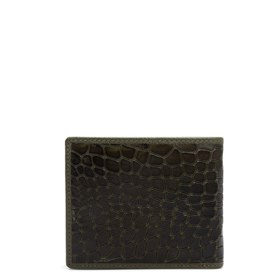 Green Bifold Leather Mens Wallet