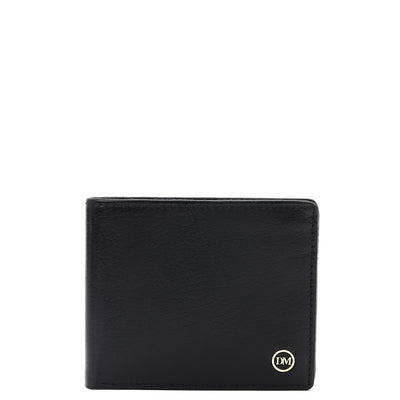 Black Bifold Leather Mens Wallet