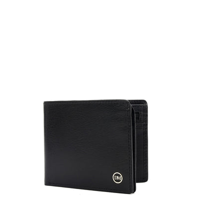 Black Bifold Leather Mens Wallet