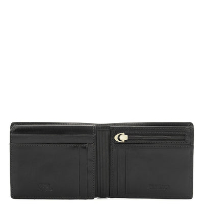 Black Bifold Leather Mens Wallet