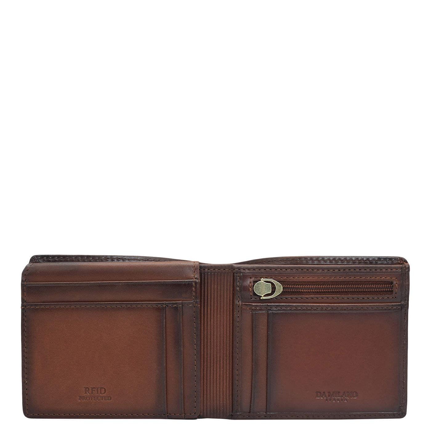 Cognac Bifold Leather Mens Wallet