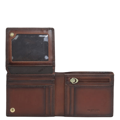 Cognac Bifold Leather Mens Wallet