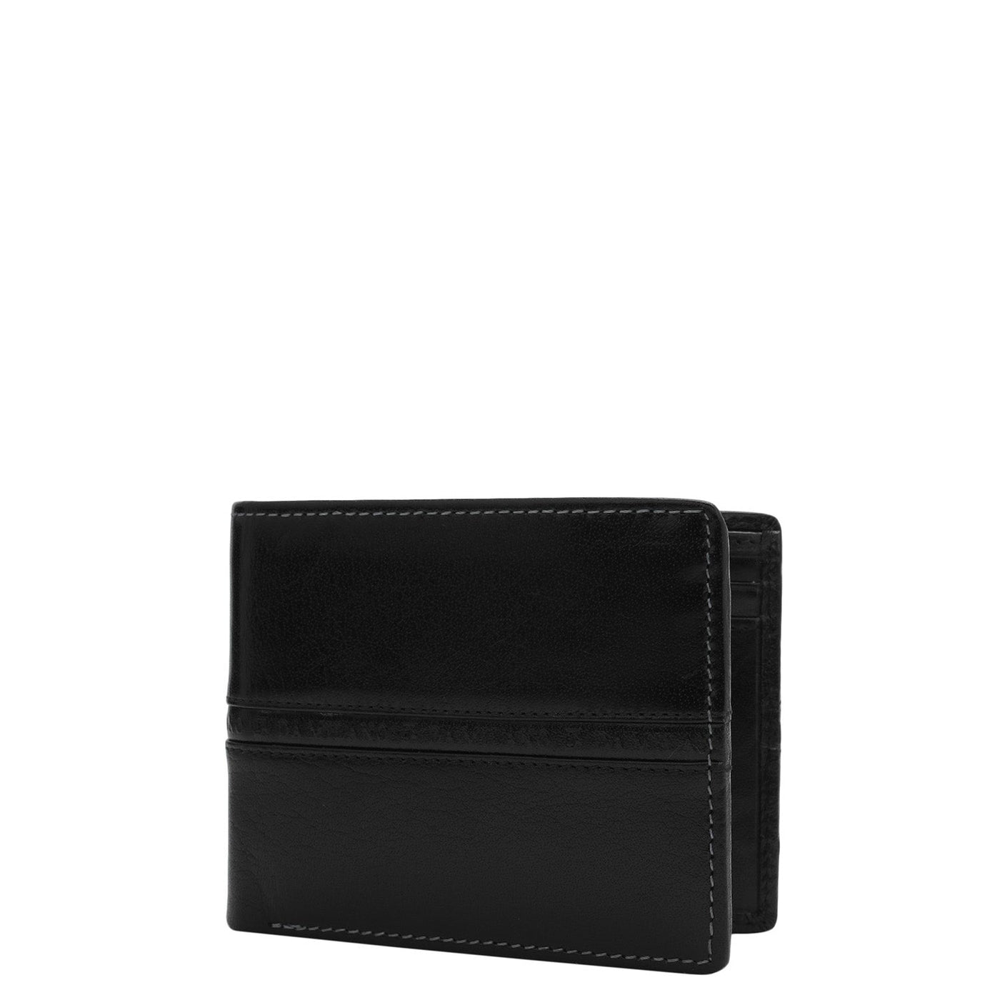 Black Bifold Leather Mens Wallet