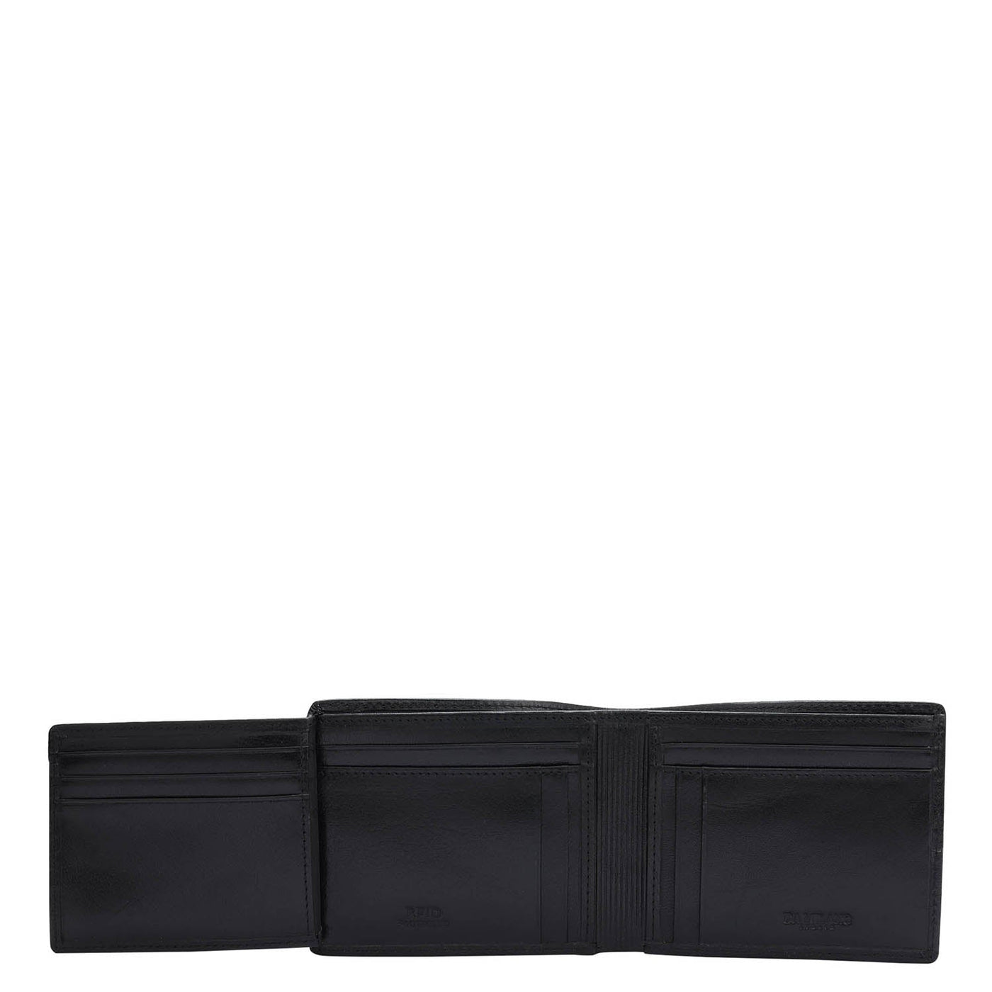 Black Bifold Leather Mens Wallet