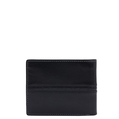 Black Bifold Leather Mens Wallet