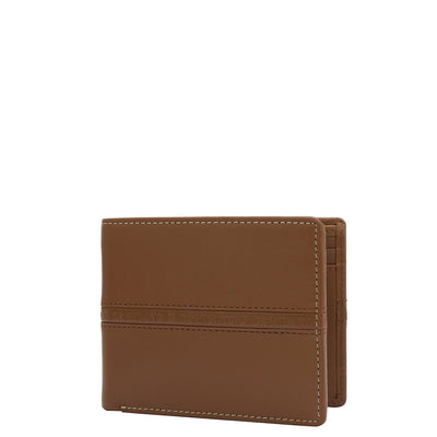 Cognac Bifold Leather Mens Wallet